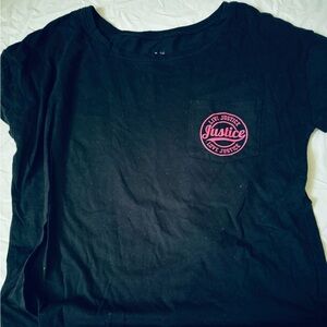 Justice girls black t-shirt